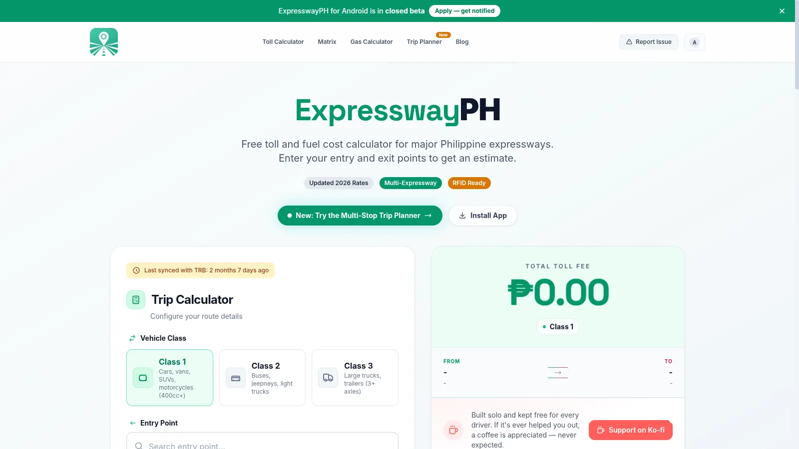 ExpresswayPH interface screenshot